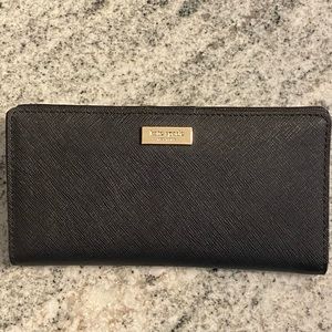 NWT kate spade Black Saffiano Leather Wallet